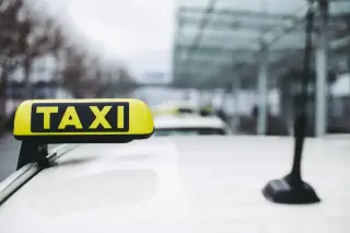 Panneau d'un taxi