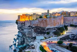 Vue sur la ville de Bonifacio en Corse